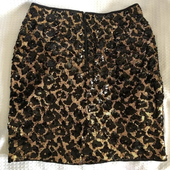 Cache Sequin Encrusted Pencil Lined Skirt New Day Event - Picture 3 of 9